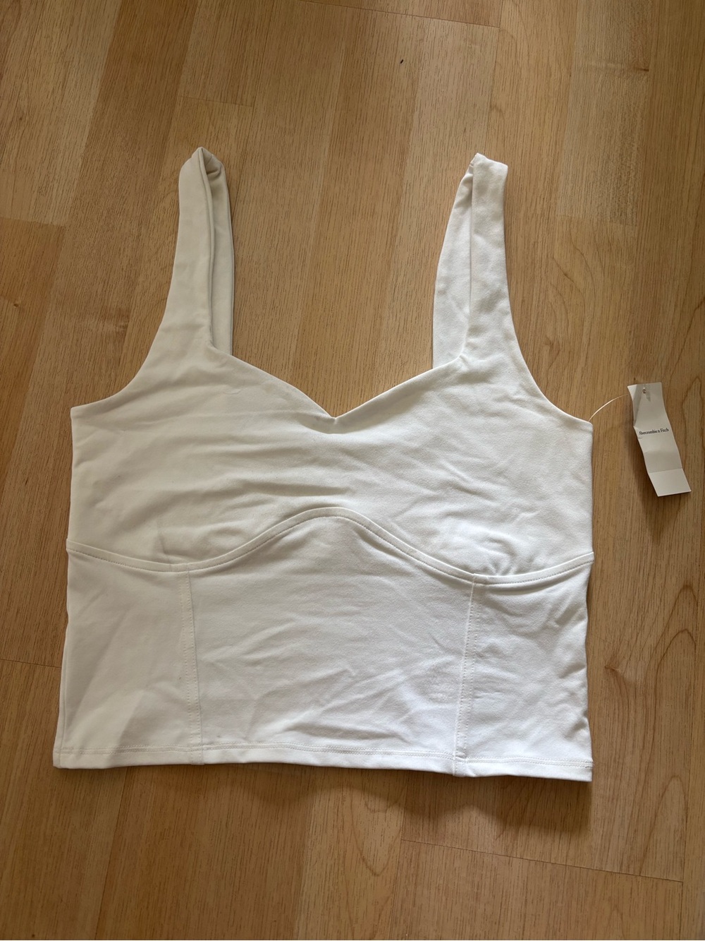 Abercrombie & Fitch White Scoop Neck Tank M